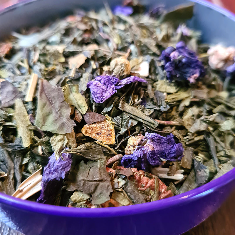 mélange de thé framboise violette
