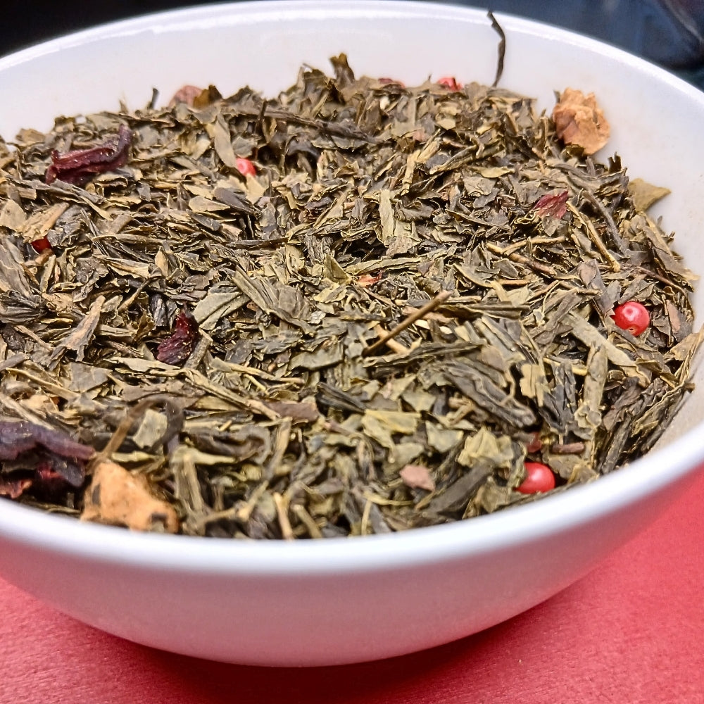 FEU DU DRAGON Hibiscus, pomme, citron, poivre rose, groseille