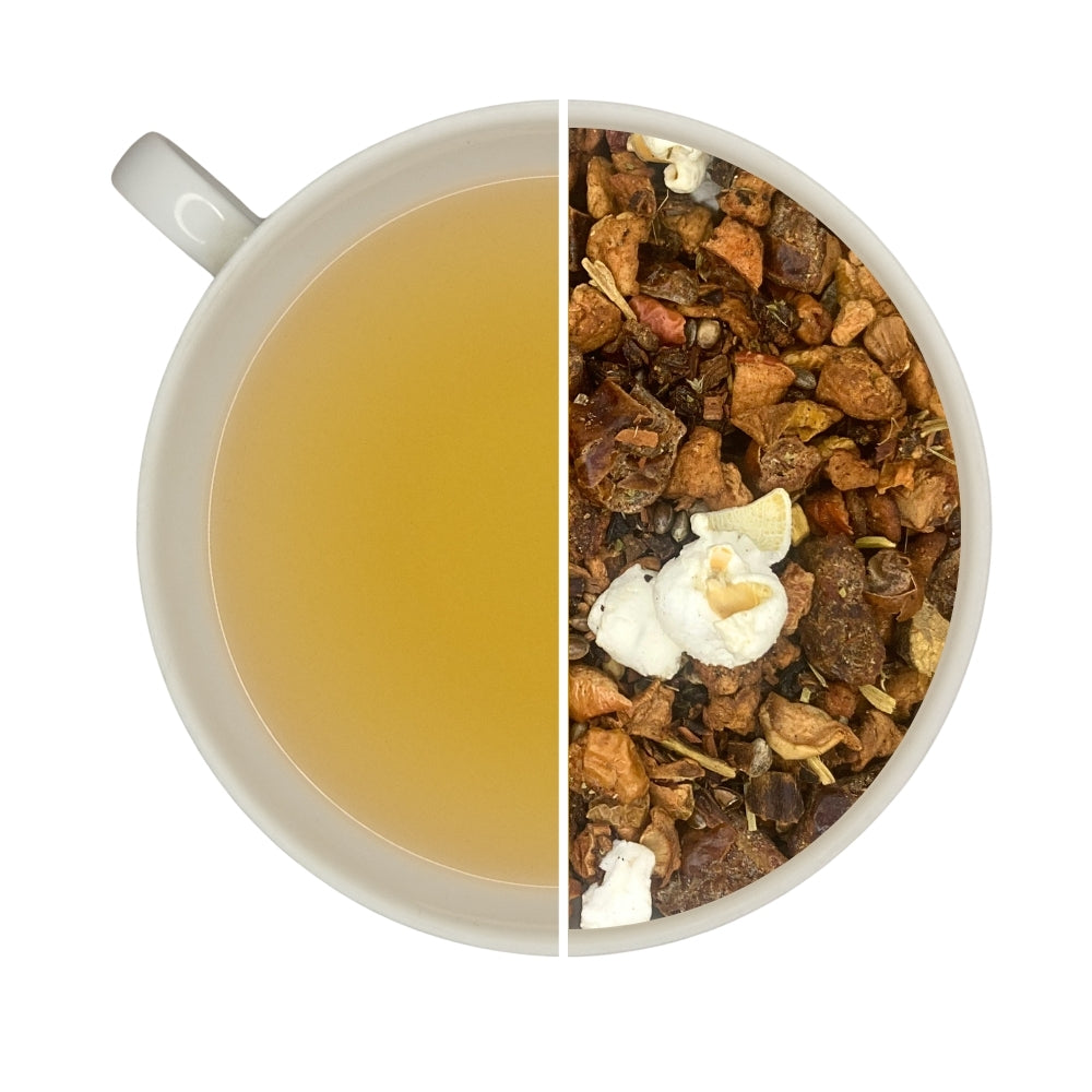 Tasse de thé infusé et vrac d'infusion Cola Energizer, Teavora, alternative soda, guarana.
