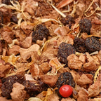 Infusion de fruits Pêche de Vigne Teavora en vrac : pêche, rooibos, pomme, raisin, poivre rose — pour l'été