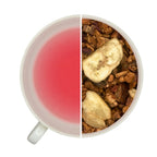 Sachet d'infusion fruitée Tutti Frutti, Teavora, saveur banane crème, parfaite pour toute la famille, idéal glacée en été.