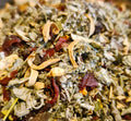 Sachet vrac d'infusion SÉRÉNITÉ, églantier, sauge, mélisse, fleur d'oranger, poire, mandarine, orange, idéale pour la détente et le soir.