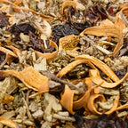 Infusion relaxante Sérénité Teavora en vrac : églantier, sauge, mélisse, fleur d'oranger, poire — pour la détente du soir