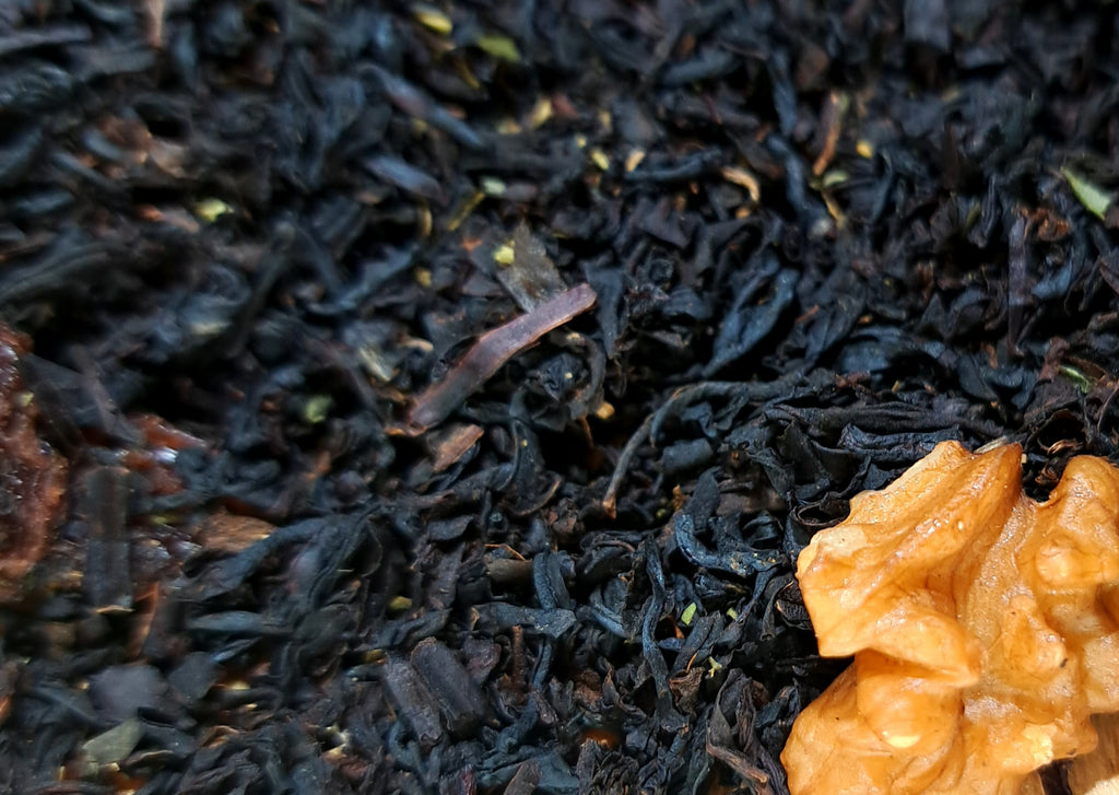 Sachet vrac de thé noir AU COEUR DU VIGNOBLE, datte, raisin, griotte, noix, stevia.