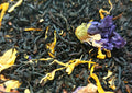 Sachet vrac de thé noir fruité SOLEIL D'ANDALOUSIE, passion, goyave, rose, jasmin, fleur de souci, mauve.