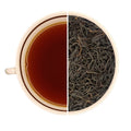 Tasse de thé infusé et vrac de thé noir nature KAIMOSI, idéal pour le matin.