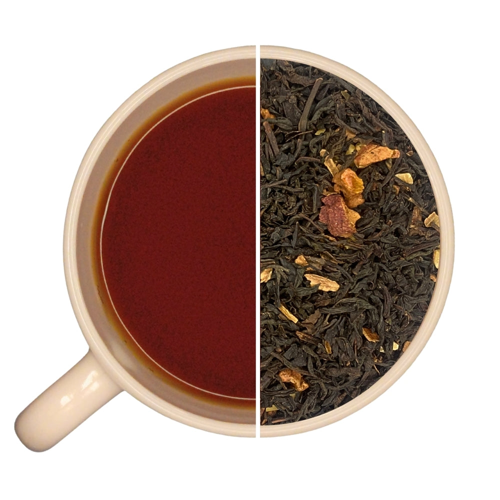 Tasse de thé infusé et vrac de thé MÉLANGE DE NOËL Orange, speculos
