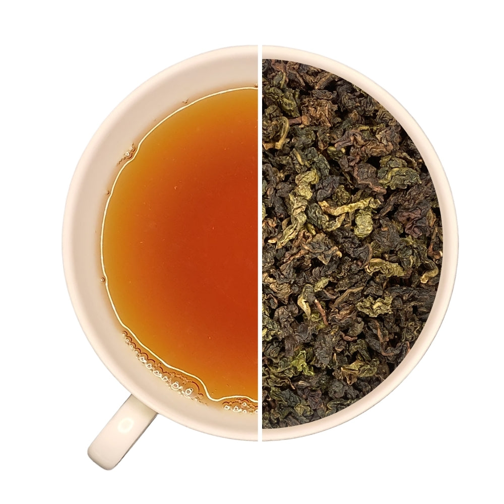 Tasse de thé infusé et vrac de thé oolong LILY CLOCHETTE, milky oolong, rose, muguet.