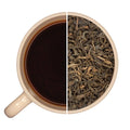 Sachet de thé noir bio de Chine Pu'Er Yunnan Shu Teavora, arômes corsés et boisés, vertus digestives.