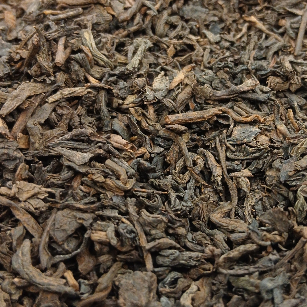 Thé noir bio de Chine Yunnan Pu'er Shu Teavora en vrac, feuilles nature — pour accompagner les repas
