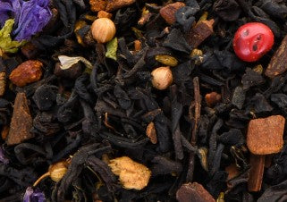 Sachet vrac de thé noir WITCH'S HOUSE, pain d'épices, amande, cacao, pour fêtes de Noël.