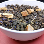 Thé oolong fruité Bonheur Tibétain Teavora en cold brew glacé : pêche, figue, baies de goji, papaye — gourmand