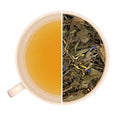 Sachet de thé vert et blanc bio Perle Blanche Teavora, litchi, fraise, rose, genièvre, léger et fruité, chaud ou froid.