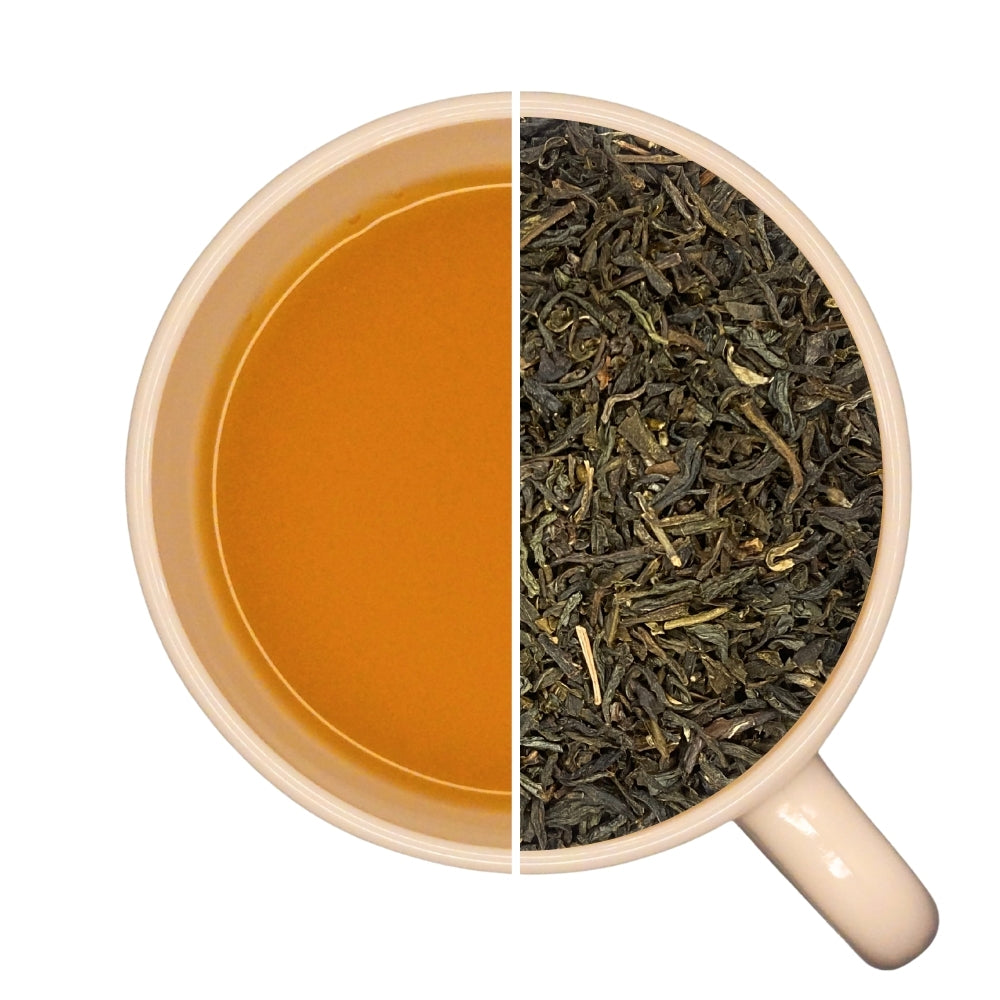 Tasse de thé infusé et vrac de thé vert CHINA JASMIN SPÉCIAL.