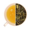 Tasse de thé infusé et vrac de thé vert EARL GREY RIVE GAUCHE, bergamote, fleur d'oranger.