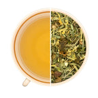 Sachet de thé vert et moringa Give me Power Teavora, pomme, citron, gingembre, ginseng, gingko, énergisant, goût original.